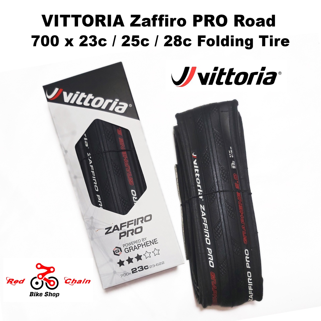 700Cx25 Tires 2x Vittoria Zaffiro Pro Graphene 2.0 Folding Road