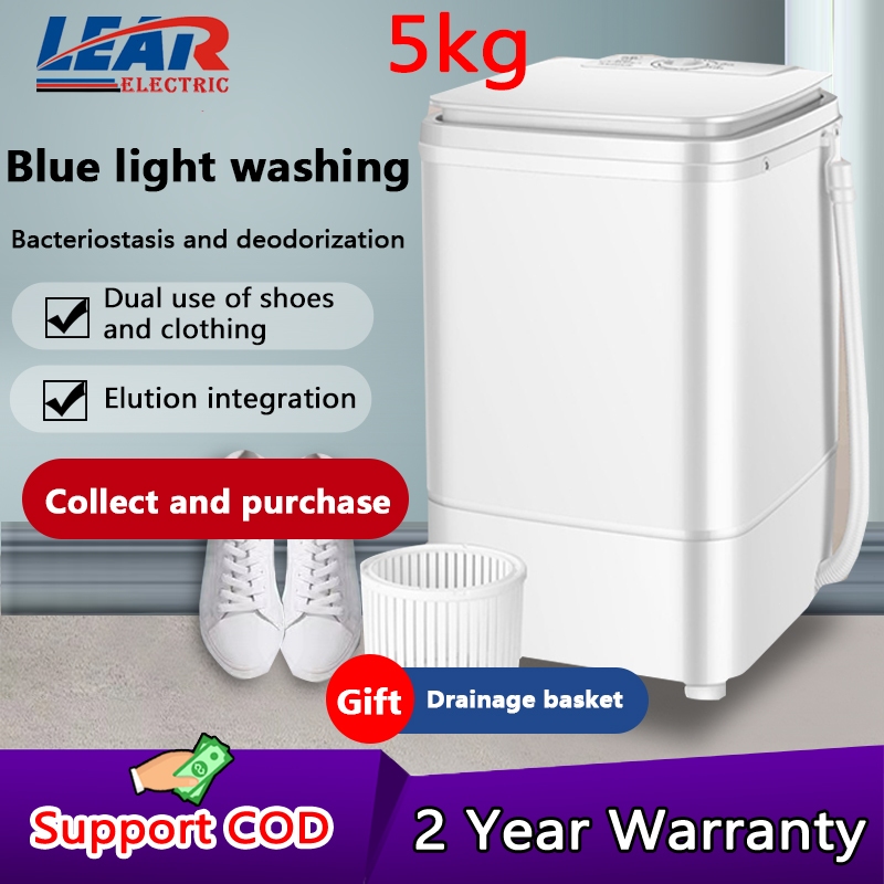 5kg semiautomatic small washing machine single tub household large