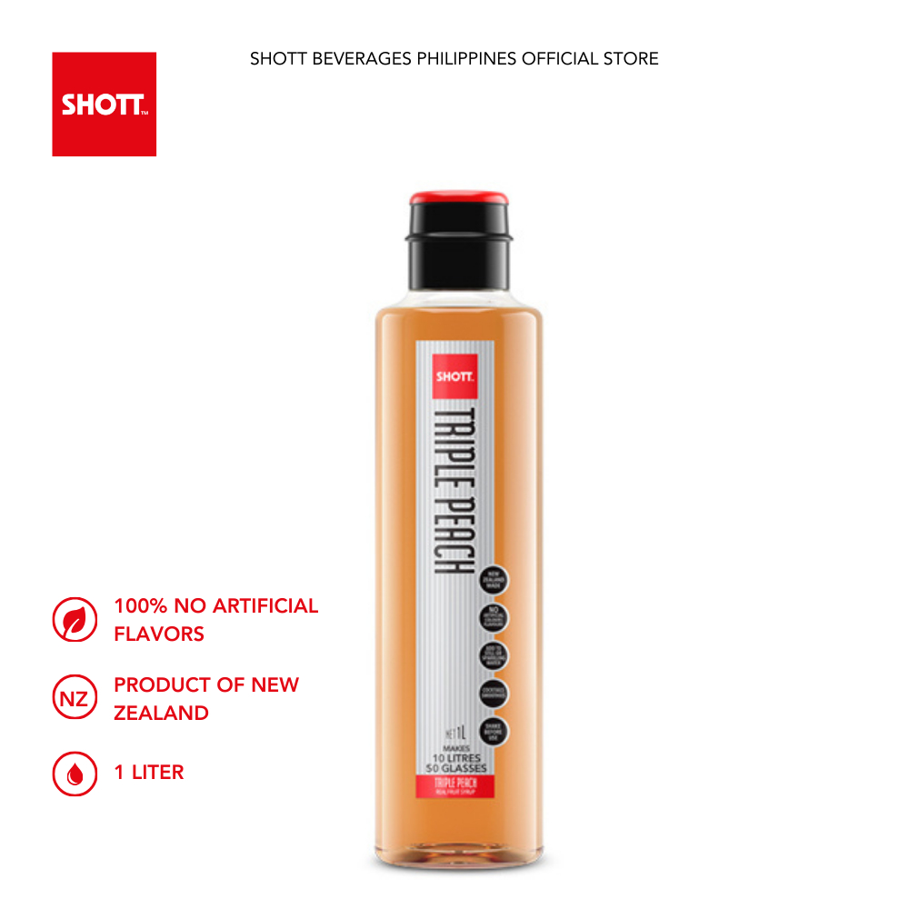 SHOTT Triple Peach Syrup 1Ltr | Shopee Philippines