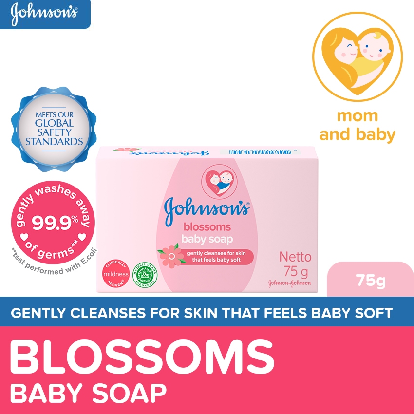 Johnson's Baby Blossoms Soap 75g kids bath soap, baby bath soap, baby