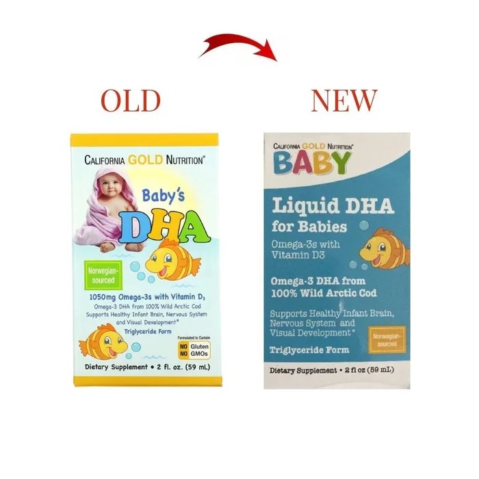 California Gold Nutrition Baby's DHA 1050mg Omega-3s with Vitamin D3 59 ...