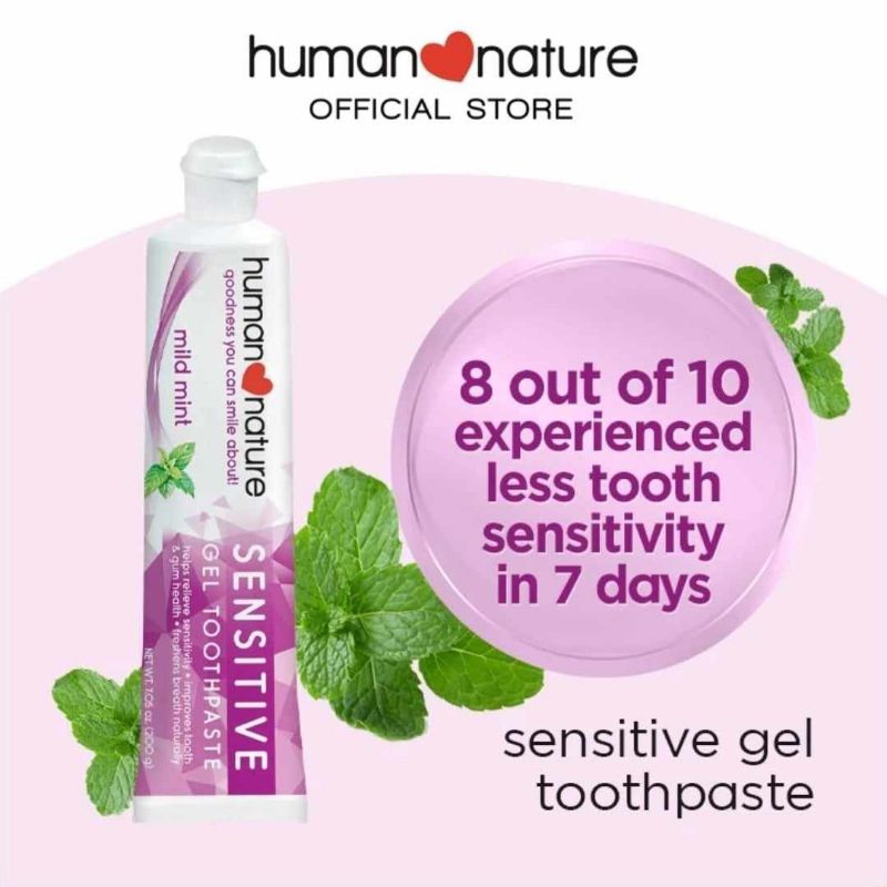 H♥️N Human Nature Sensitive Gel Toothpaste (99.66 Natural Triclosan
