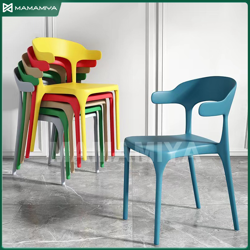 Nordic Chair Black&Whit Plastic Chair Home Chair Living Chair High