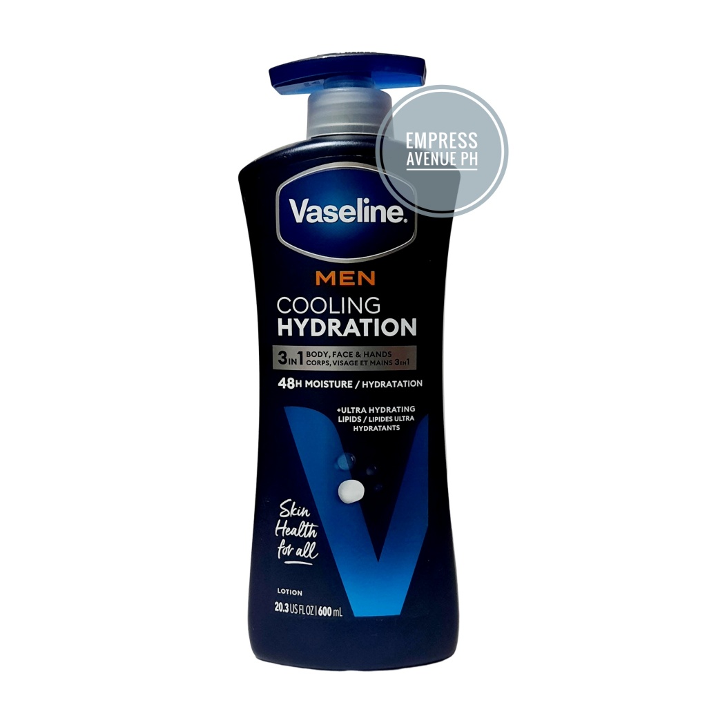 Vaseline Men Cooling Hydration Lotion, 48H Moisture + Ultra Hydrating