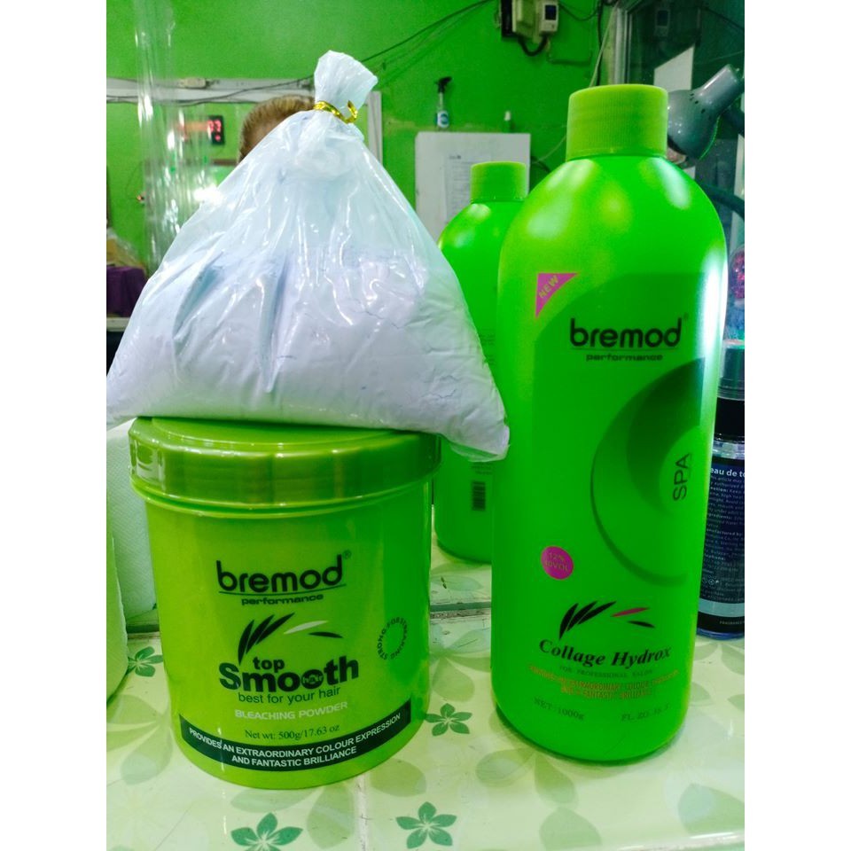 Bremod bleaching powder 500g With Bremod Collage hydrox 1000ml | Shopee ...