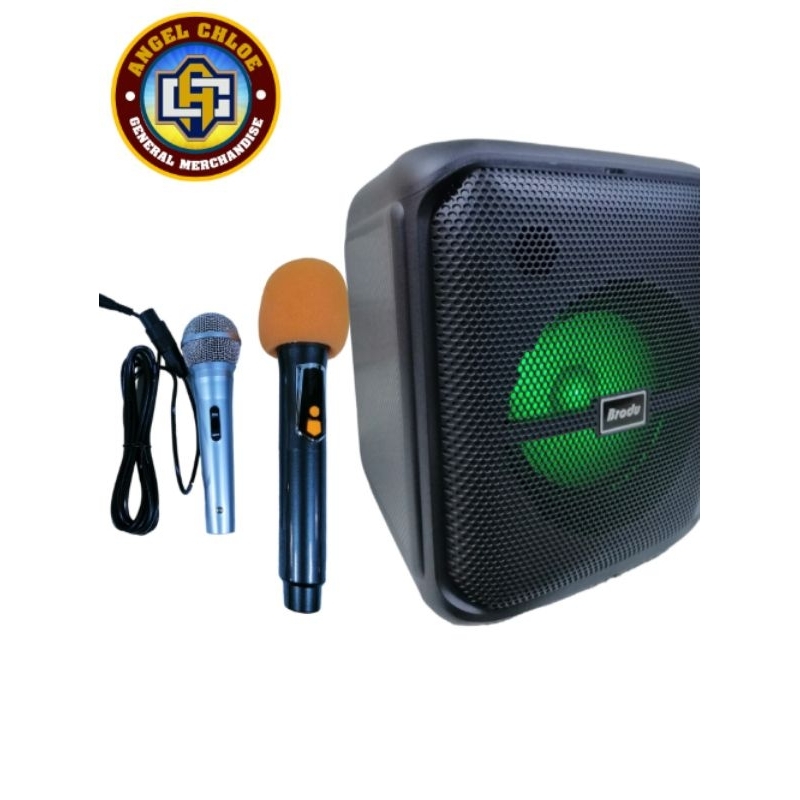 Brudo 1740 Portable Bluetooth Karaoke Speaker, fm, USB mode two ...