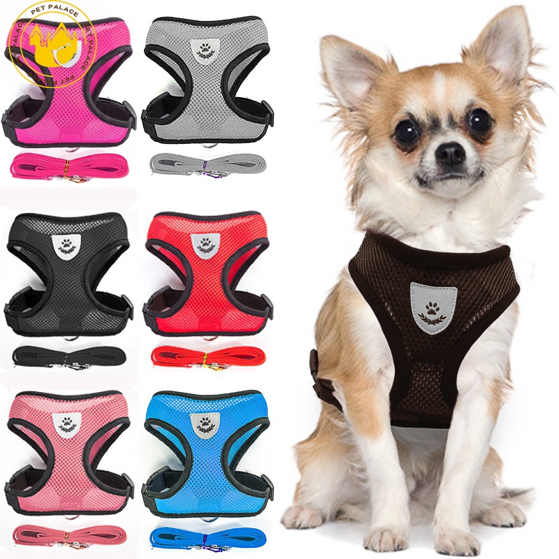 Dog Harness with Leash Lead Set Puppy Fashion Mesh Vest Reflective Dog  Leash Rabbit Harness