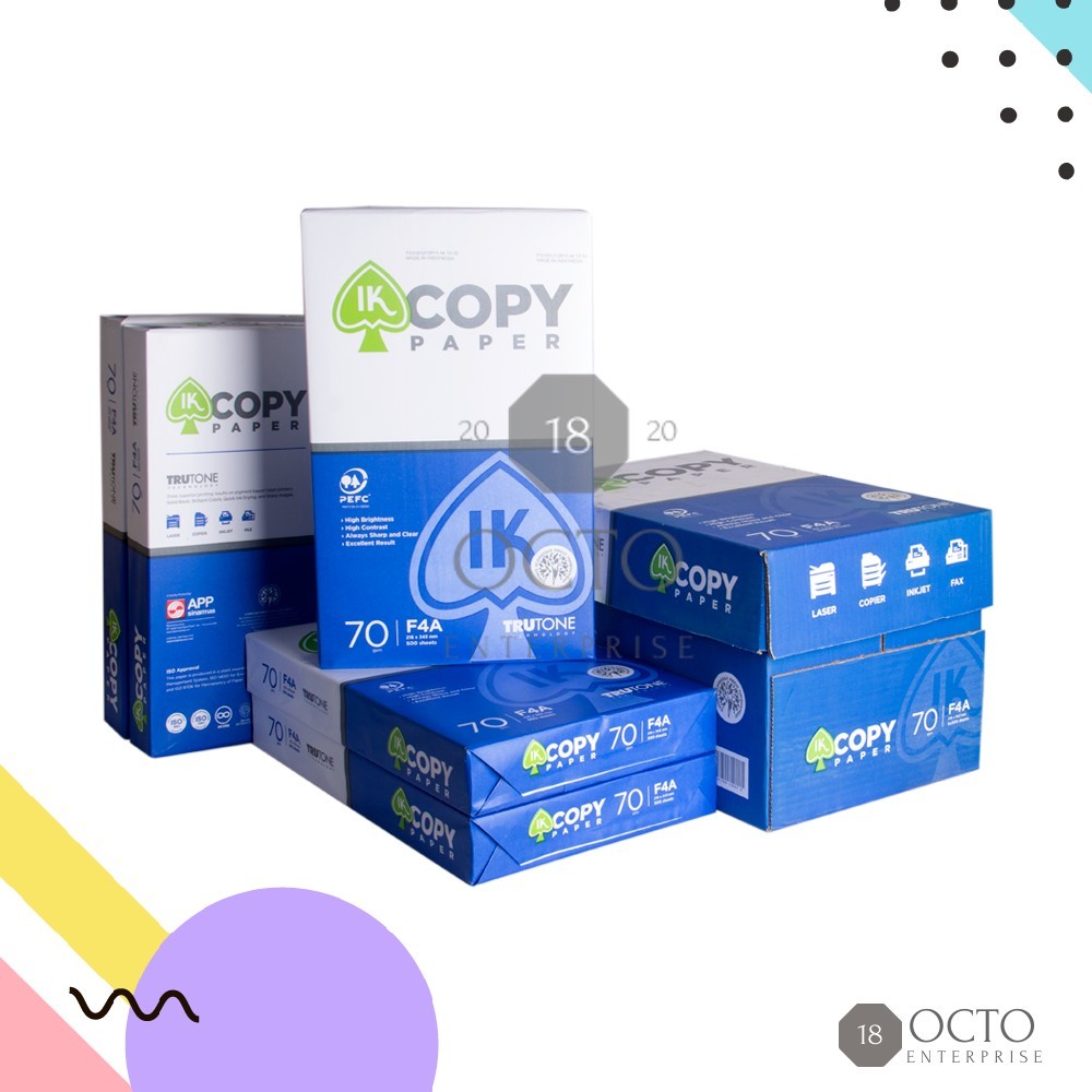 IK Copy Multipurpose Paper 70 GSM sub-20 5 Ream per box SHORT A4 LONG ...