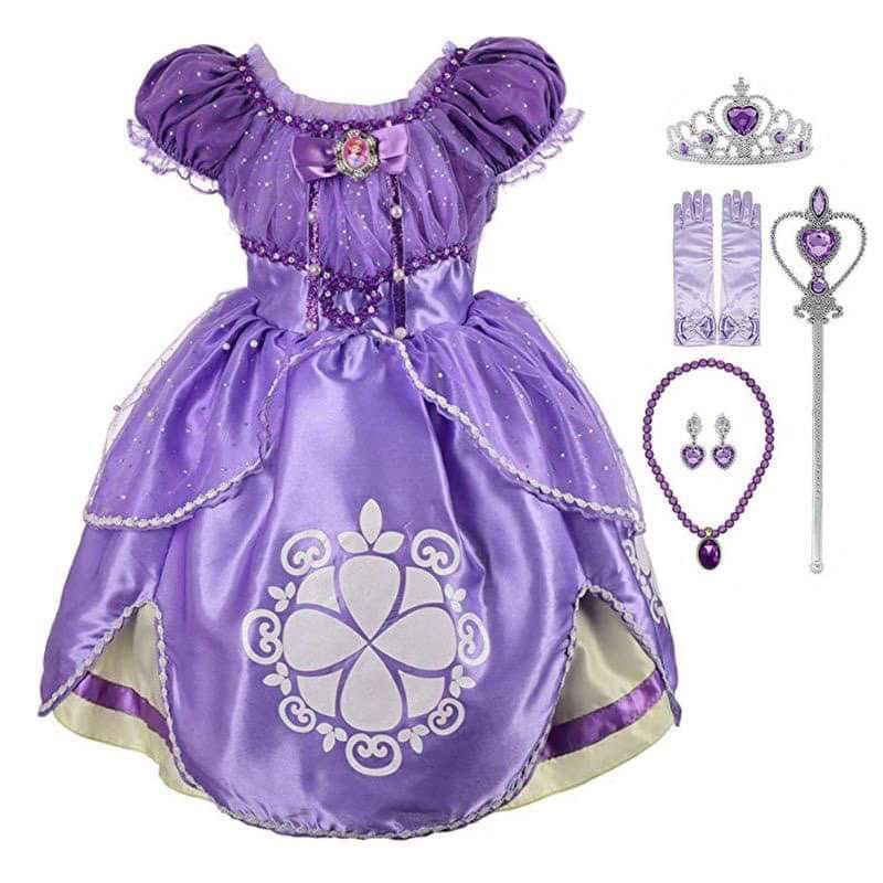 princess sofia costume for kids.1 8yrs old