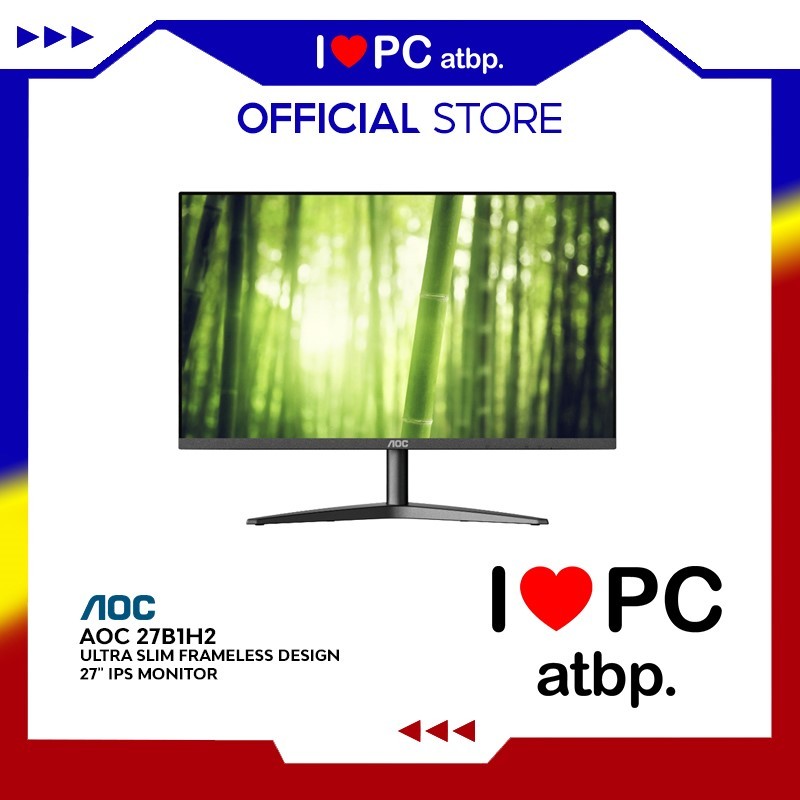 Aoc B H Monitor Ips Hz Wled Ultra Slim Frameless Design