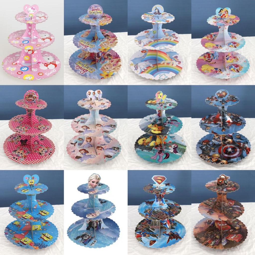 3layer Cake Stand cartoon character for kids high quality for birthday ...