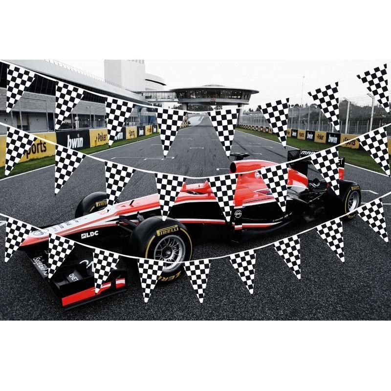 Banderitas Racing Cars checkered 3meter plastic flag banner for kids ...