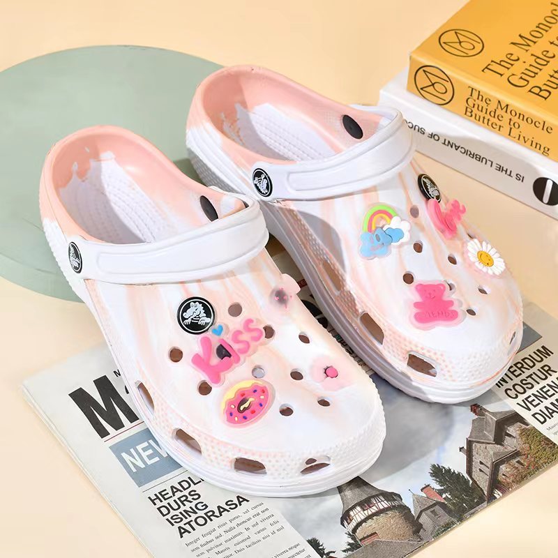 New Crocs women graphic tie dye clog sandals solid color sandals for ...