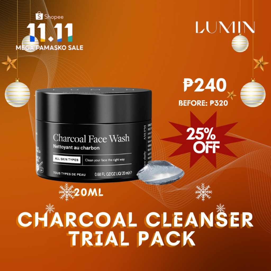 Lumin Skin Travel Size Charcoal Face Wash 20ml Shopee Philippines