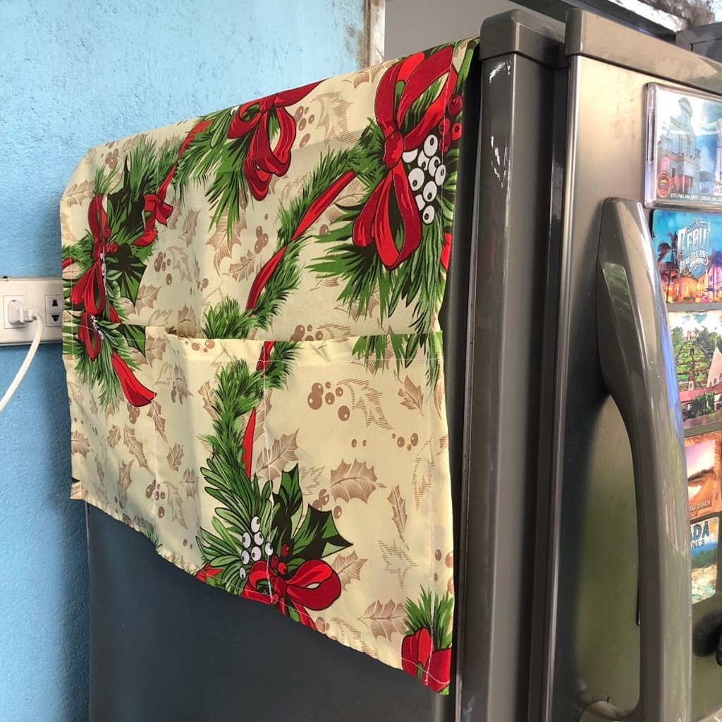 Christmas Ref Cover Fabric Cloth Makapal Tela Shopee Philippines