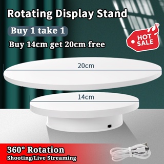 Solar Display Stand Turntable, Battery Double Used Rotating Display-128