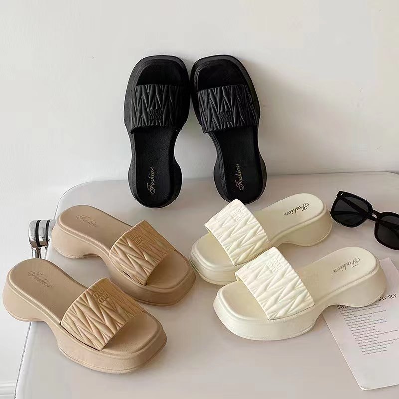 Korean Thick Bottom One Strap Sandals for Women 2023 #919 | Shopee ...