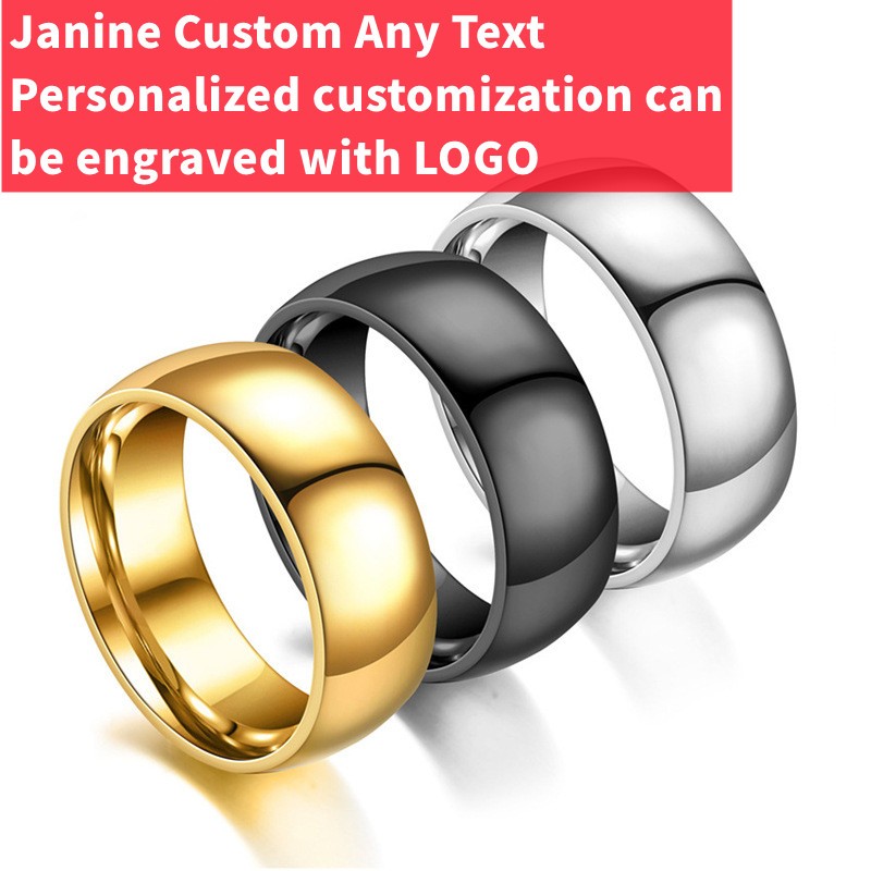 Customized stainless steel ring couple accessories antiallergic anti
