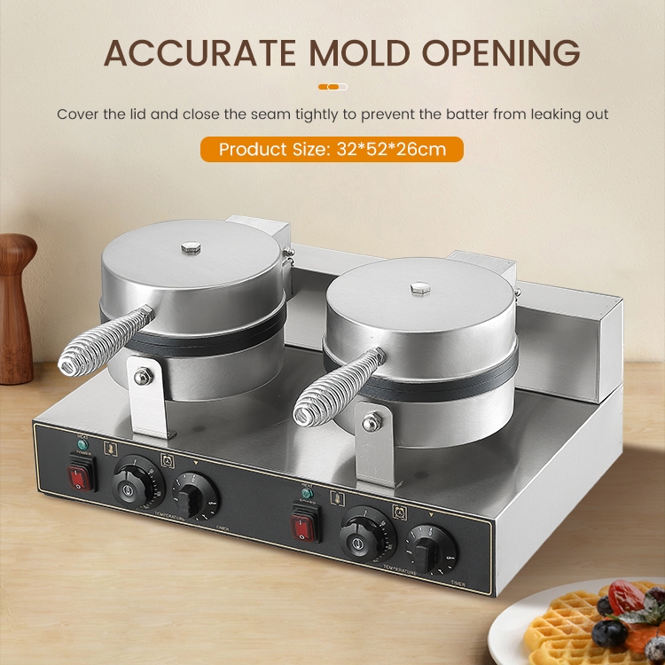 Single Head Dual Head Electric Waffle Maker Temperature Adjustable