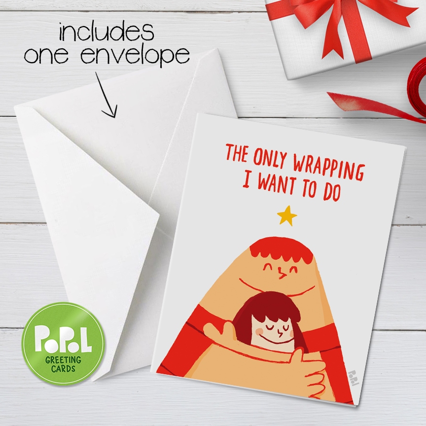 Popol - The Only Wrapping I Want to Do - Merry Christmas Card Cute ...