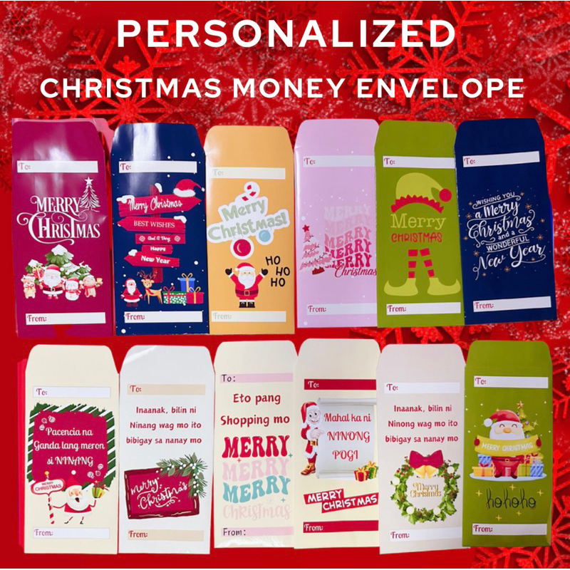 Personalized Christmas Money Envelope Shopee Philippines