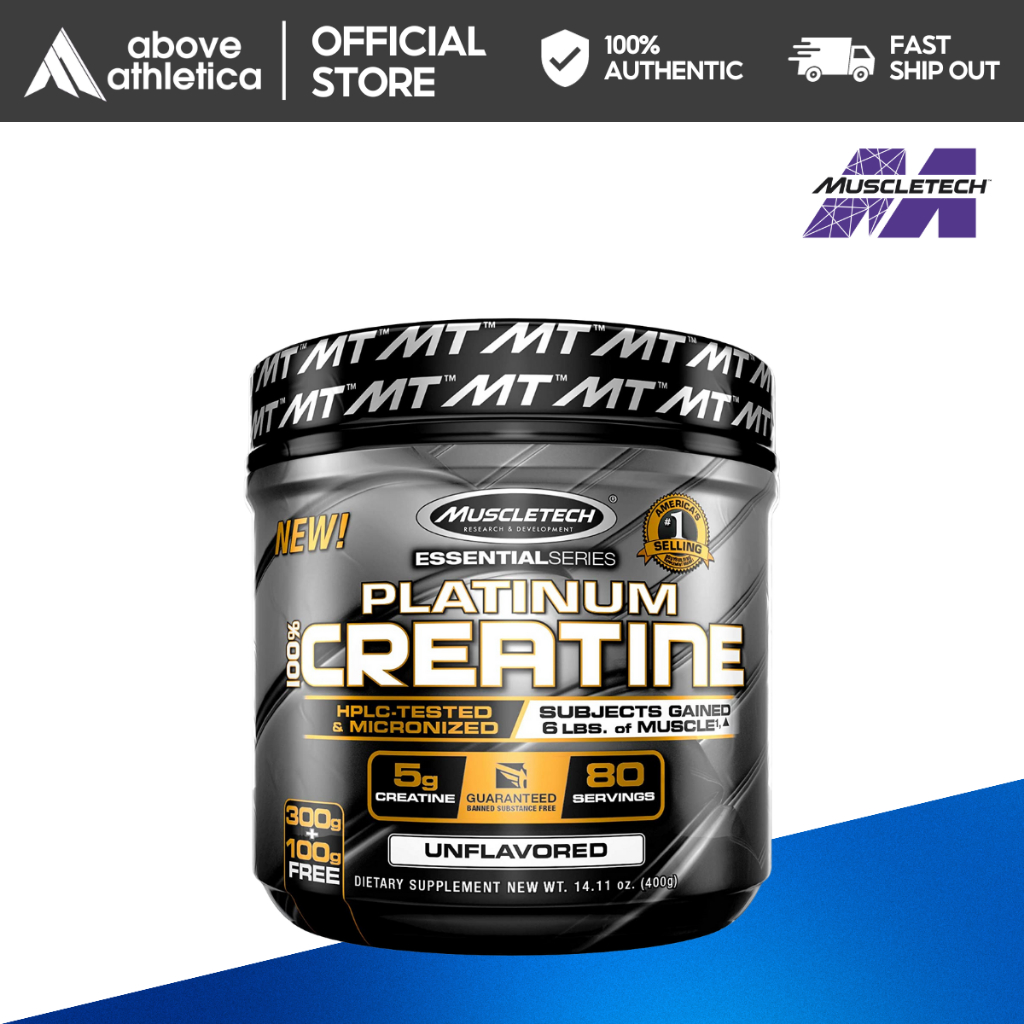 Muscletech Platinum Micronized Creatine Monohydrate Powder Muscle ...