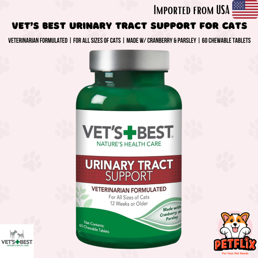 Vet's Best Cat Urinary Tract Support for Cats with UTI, Crystals