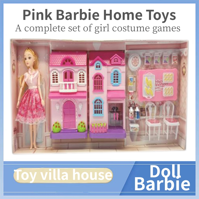 Girls Playset Villa house toy set with Barbie doll | Shopee Philippines