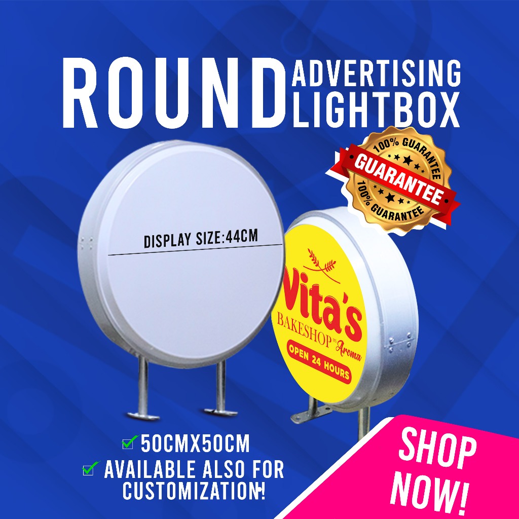 ADS Adverting Round Outdoor LED Lightbox Sign Doubled Sided Circular ...