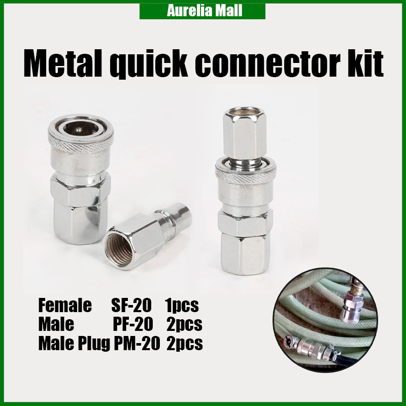 5PCS Solid Air Hose Connector Fittings Air Hose Connector For General