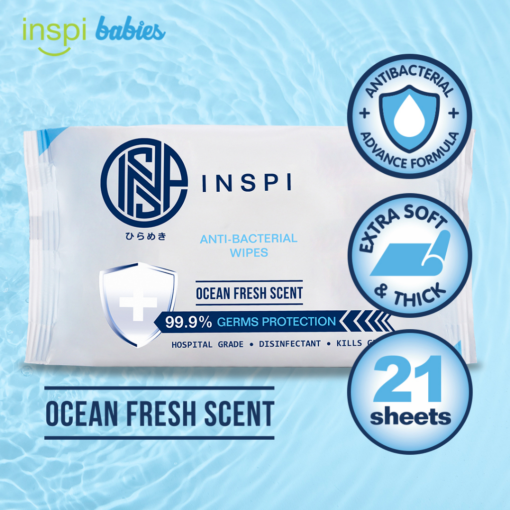 INSPI Babies Antibacterial Wipes Fresh Scent Shopee Philippines