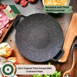 Korean Style BBQ Grill Pan With Maifan Coated Surface Non-Stick Smokeless  Square Barbecue Plate For