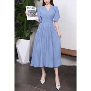 Casual dusty outlet blue dress