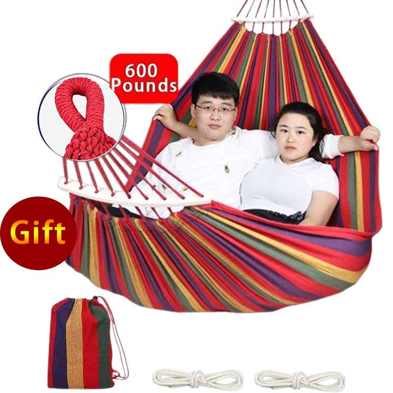 Hammock Outdoor Travel Leisure Cotton Camping Hammocks Duyan AntiRollover Thickening Hammock