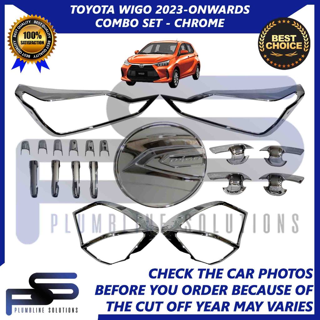 Toyota Wigo Combo Garish Set 2023 ONWARDS Model CHROME / Wigo ...