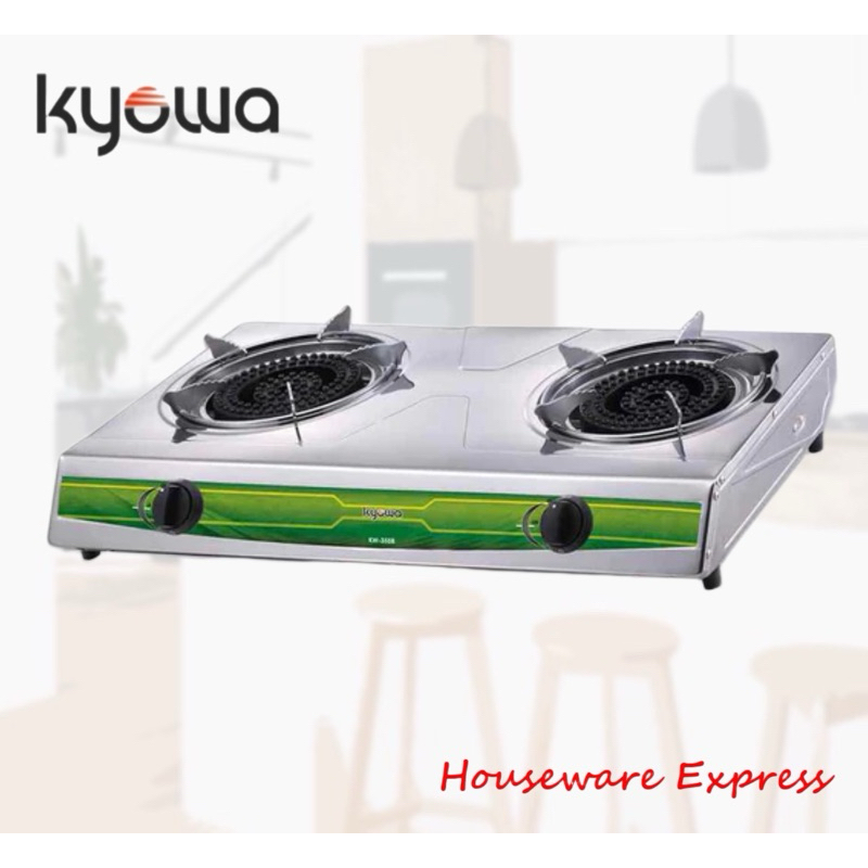 Kyowa KW3558 Double Burner Gas Stove Heavy Duty Burners KW3558