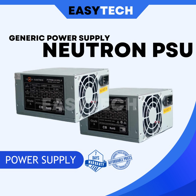 EASYTECH Neutron Electron Power Supply Grade A PSU ATX 700W (Power