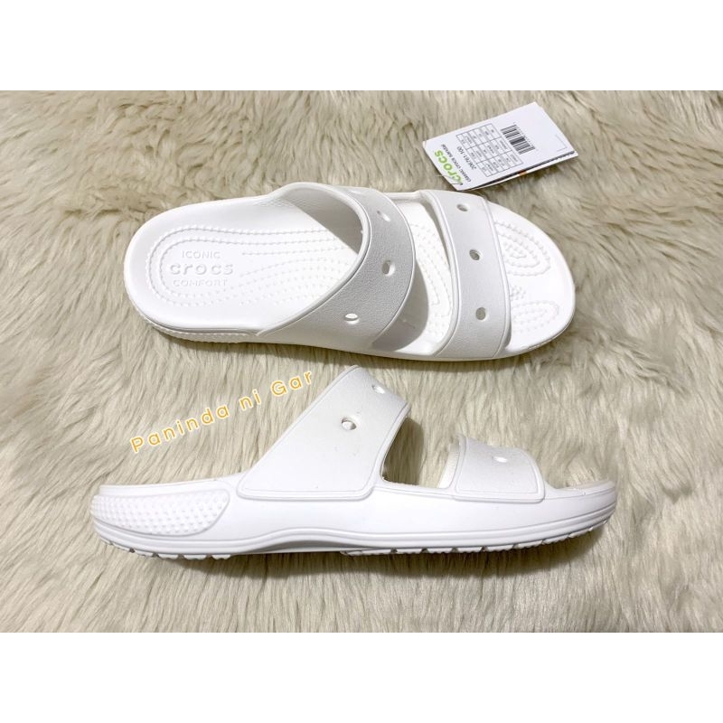 Crocs womens white sandals clearance