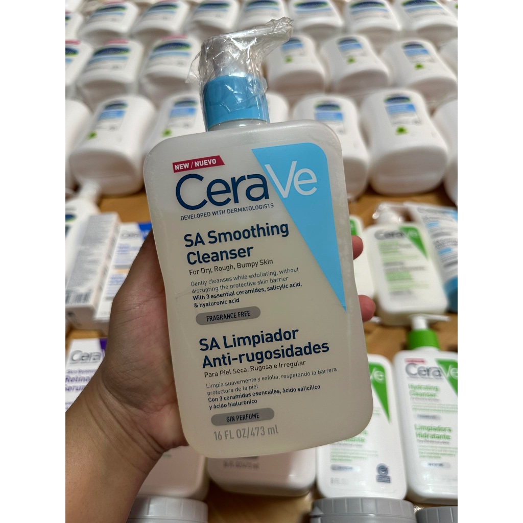 Authentic Cerave SA Smoothing cleanser 473ml | Shopee Philippines