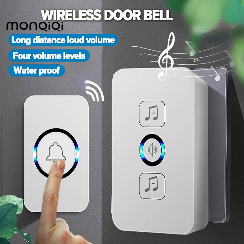 Wireless Doorbell Smart Home Door Bell Waterproof With 62 Ringtones