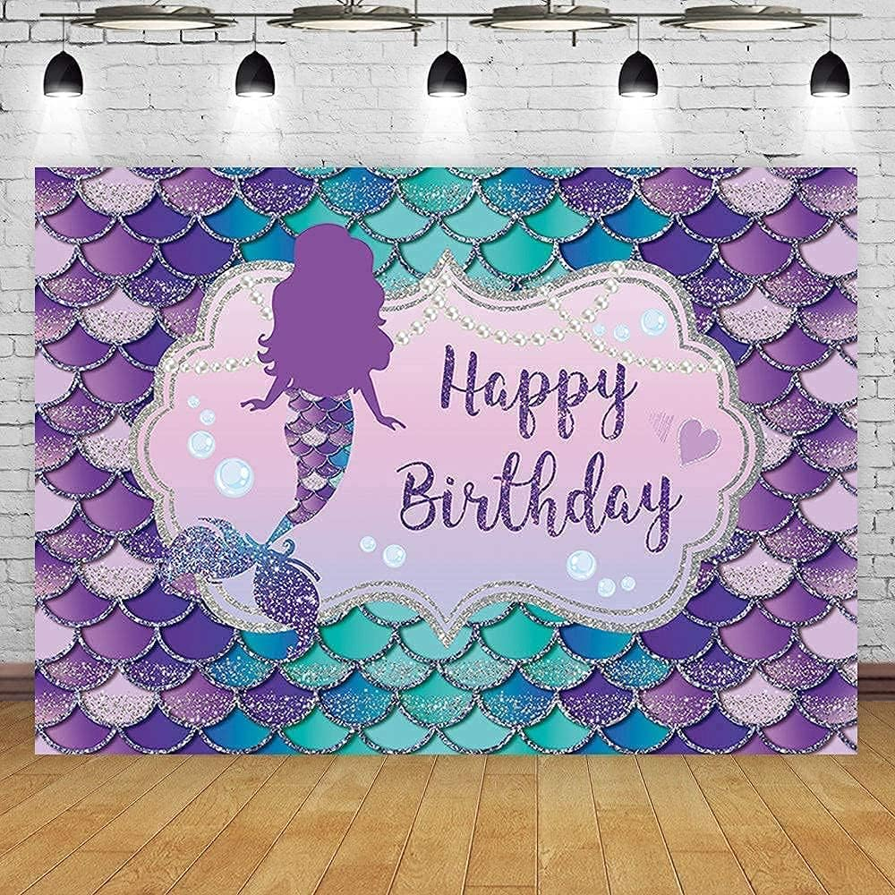 Mermaid Tail, Mermaid Party Decor, Mermaid Birthday Wedding, cute themed  event prop backdrop princess cinderella girl cake shell wings 3d