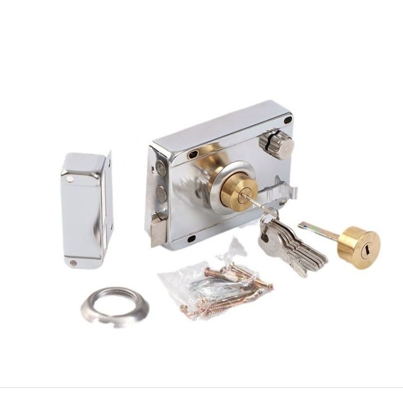 STAINLESS Exterior Door Lock Security Gate Lock Main Door Lock Strong