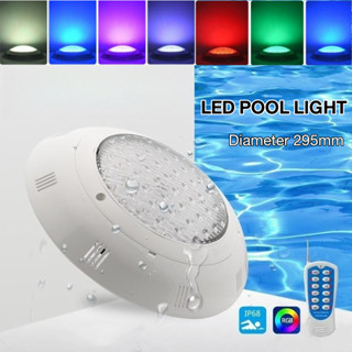 LED Swimming Pool Light DC12V Underwater Light IP68 Seven Color 38W RGB  Underwater Ambient Light Wifi Remote Control Wall Mounte