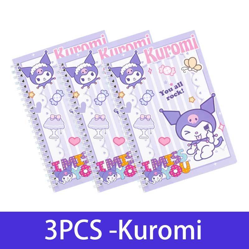 Sanrio 60 Pages Cartoon Sanrio A5 Coil Notebook Cute Mymelody Kuromi 