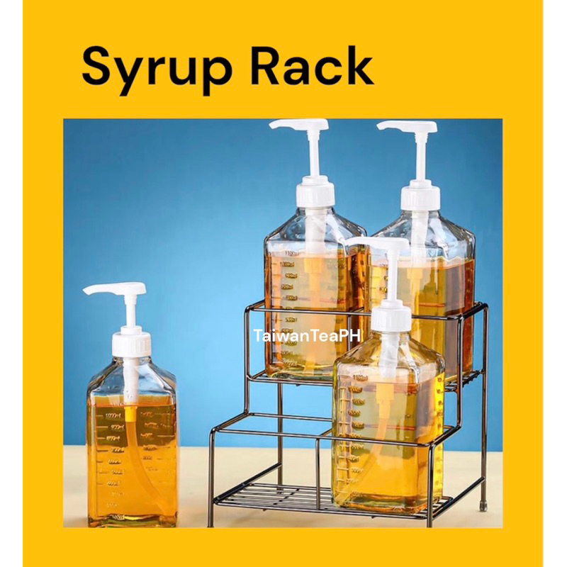 Coffee Syrup Compartment Organizer Rack Wine Storage Stand for 4 and 6 ...