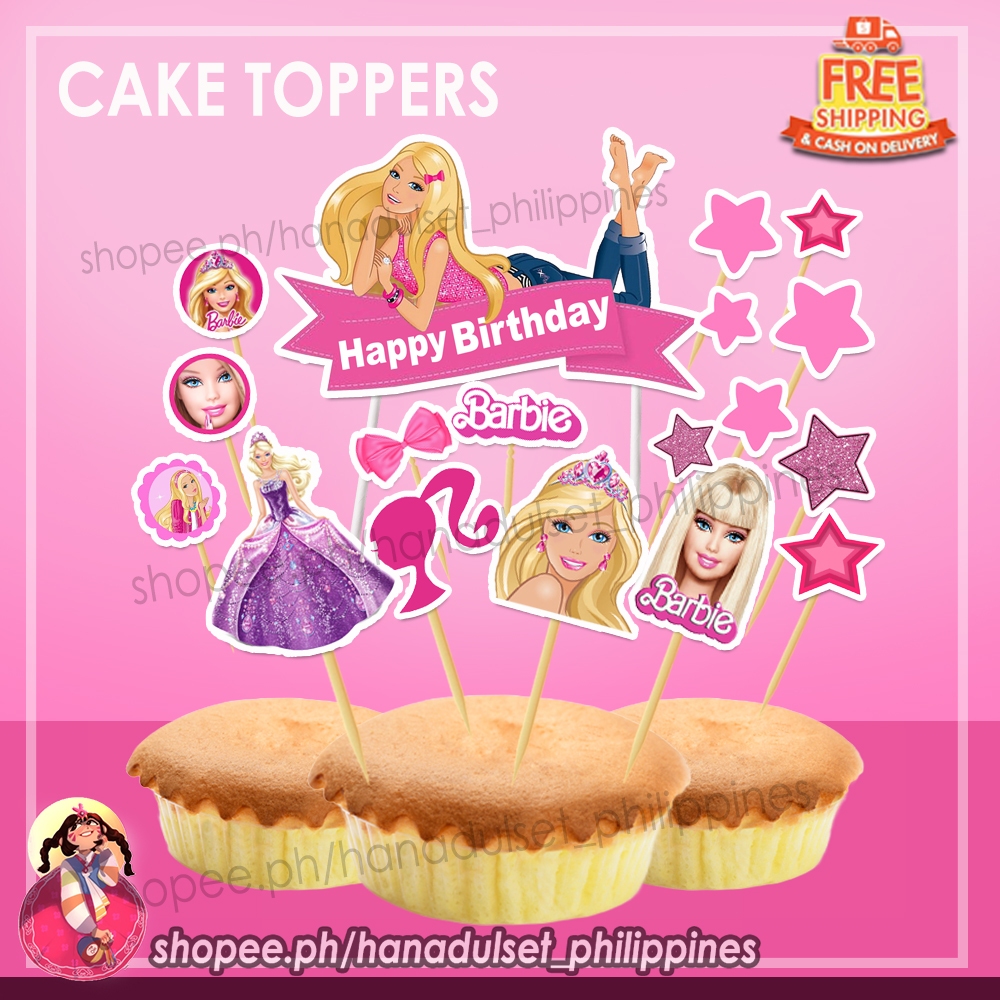 Barbie Cake Topper SET Happy Birthday | Shopee Philippines