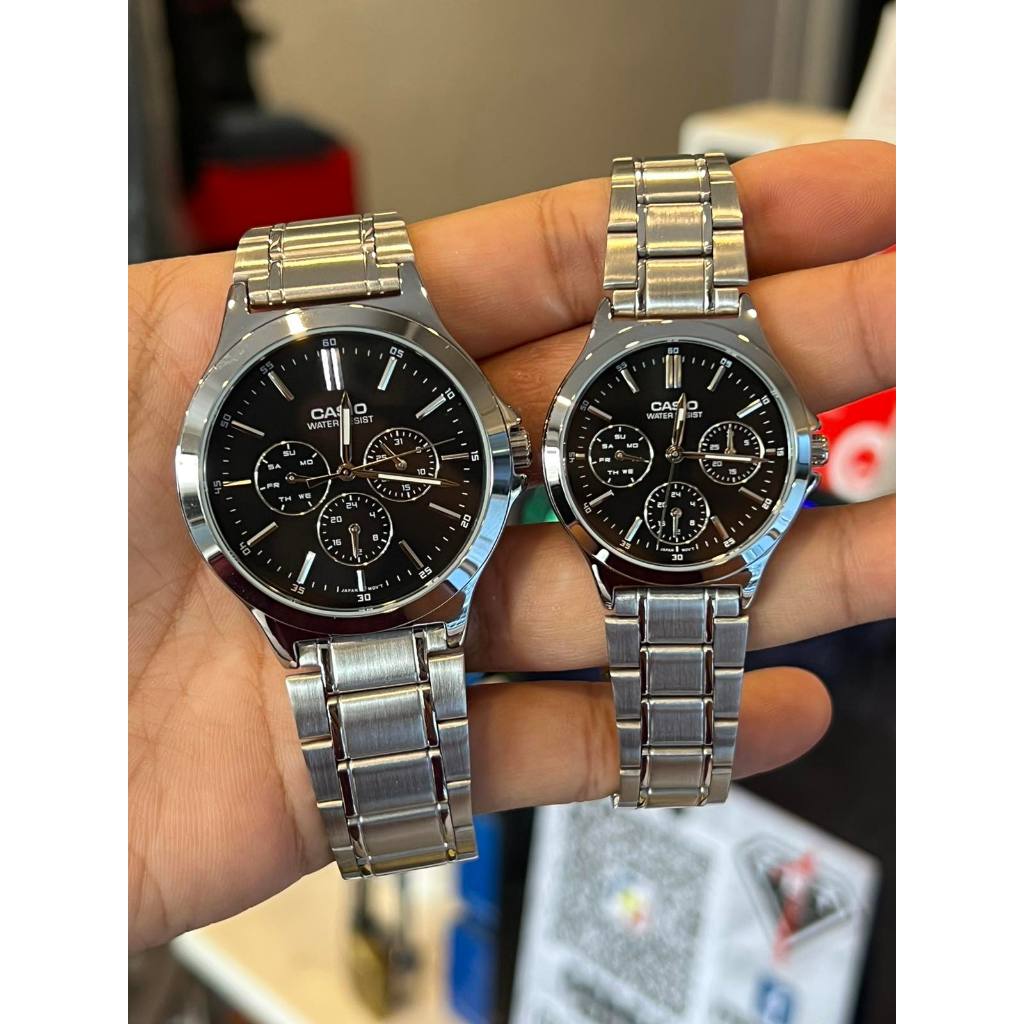 ORIGINAL CASIO Couple Watch MTP-V300D-1A & LTP-V300D-1AV / CASIO Chrono ...