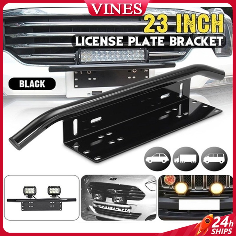 Car Front Bumper Universal Car Licence Bull Bar Number Plate Holder For