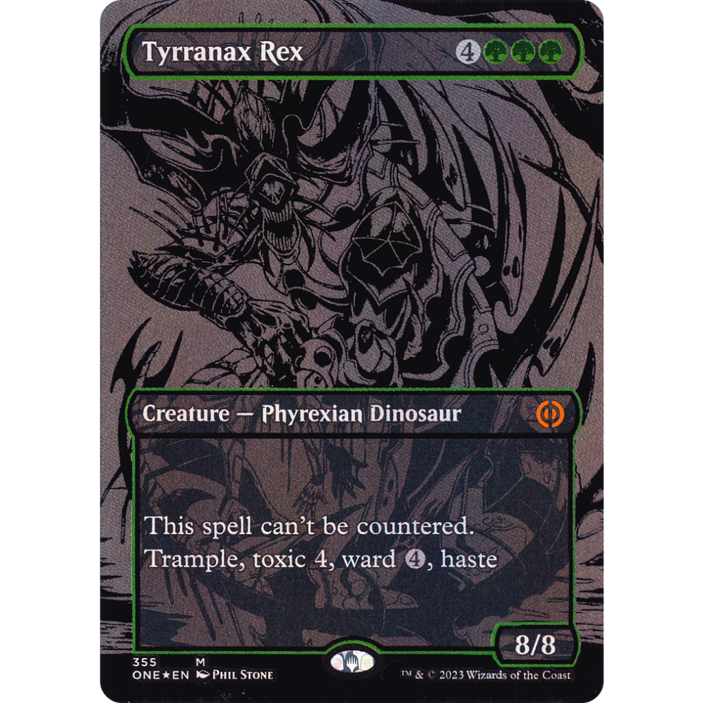 Tyrranax Rex one-355 MTG Top Ratings Proxy (sticker is already on mtg ...