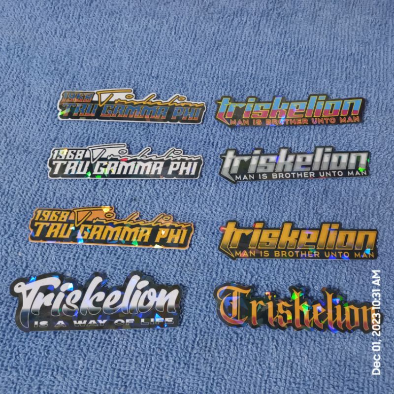 TAU GAMMA PHI TRISKELION STICKER (1×4 INCHES) | Shopee Philippines